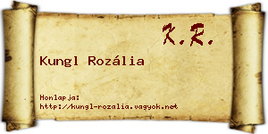 Kungl Rozália névjegykártya